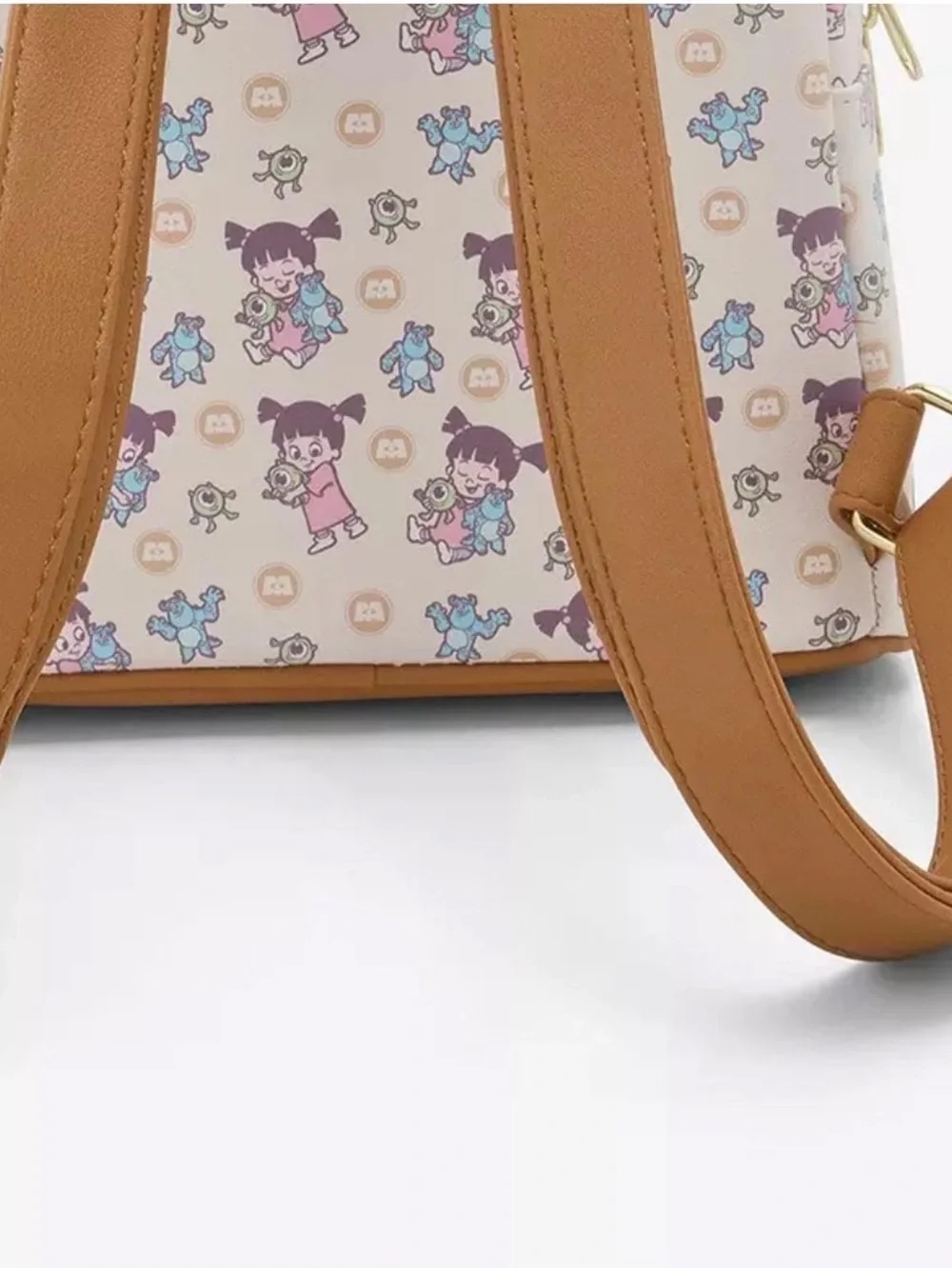 Loungefly PIXAR Boo Mini Backpack in Cream, Tan, Pink and Purple